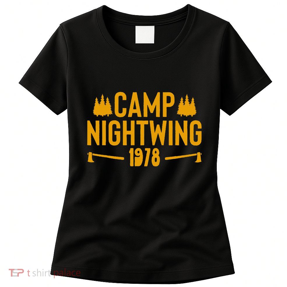 Camp Nightwing Scary Horror Halloween Costume Womens T-Shirt