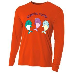 Cool Narwhal Squad Gift Great Gift Funny Birthday Gift Cooling Performance Long Sleeve Crew