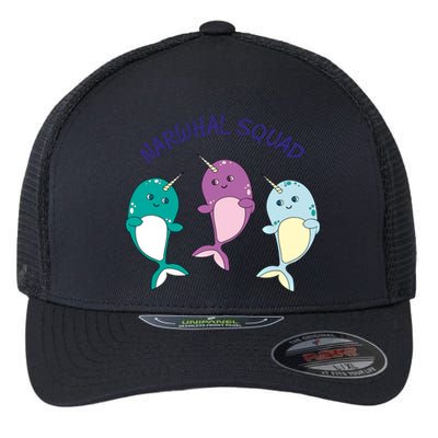 Cool Narwhal Squad Gift Great Gift Funny Birthday Gift Flexfit Unipanel Trucker Cap