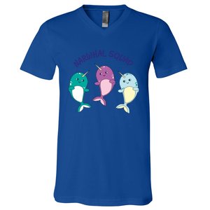 Cool Narwhal Squad Gift Great Gift Funny Birthday Gift V-Neck T-Shirt