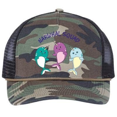 Cool Narwhal Squad Gift Great Gift Funny Birthday Gift Retro Rope Trucker Hat Cap