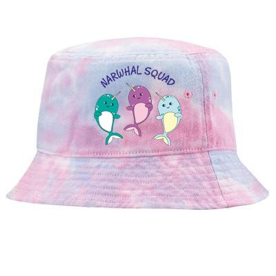 Cool Narwhal Squad Gift Great Gift Funny Birthday Gift Tie-Dyed Bucket Hat