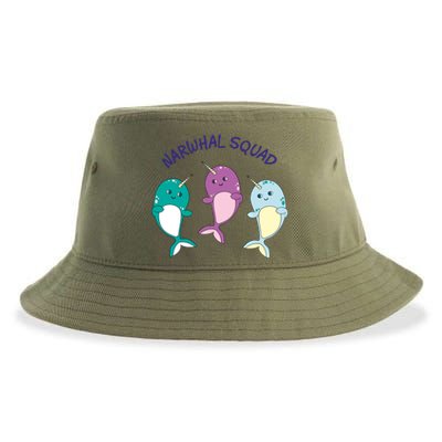 Cool Narwhal Squad Gift Great Gift Funny Birthday Gift Sustainable Bucket Hat