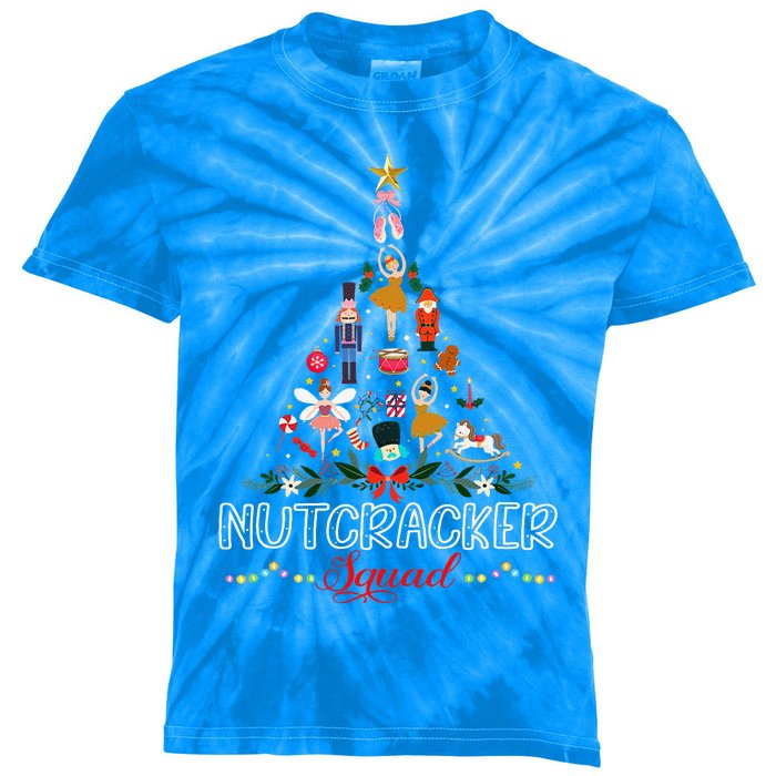 Christmas Nutcracker Squad Ballet Dance Funny Kids Tie-Dye T-Shirt