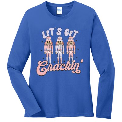 Christmas Nutcracker Squad Lets Get Crackin Ballet Ladies Long Sleeve Shirt