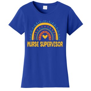 Cute Nurse Supervisor Rainbow Rn Nursing Leadership Gift Women's T-Shirt