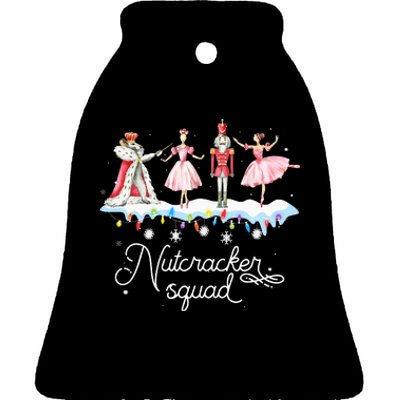 Christmas Nutcracker Squad Ballet Dance Ceramic Bell Ornament