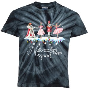 Christmas Nutcracker Squad Ballet Dance Kids Tie-Dye T-Shirt