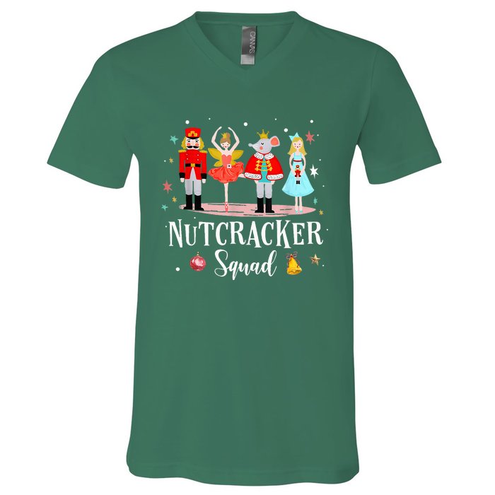 Christmas Nutcracker Squad Ballet Dance V-Neck T-Shirt