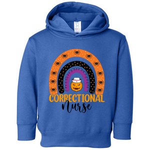 Correctional Nurse Spooky Halloween Pumpkin Rainbow Nursing Gift Toddler Hoodie