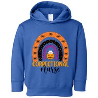 Correctional Nurse Spooky Halloween Pumpkin Rainbow Nursing Gift Toddler Hoodie