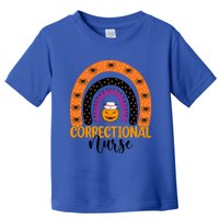 Correctional Nurse Spooky Halloween Pumpkin Rainbow Nursing Gift Toddler T-Shirt