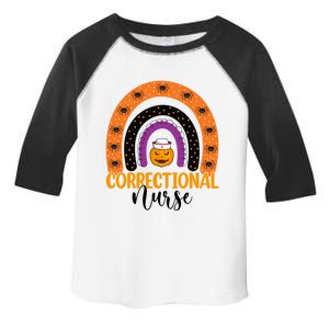 Correctional Nurse Spooky Halloween Pumpkin Rainbow Nursing Gift Toddler Fine Jersey T-Shirt