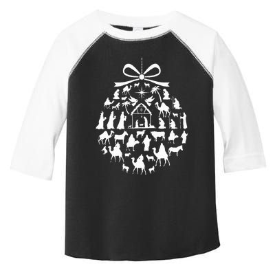 christmas nativity scene ornament  Toddler Fine Jersey T-Shirt