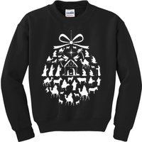 christmas nativity scene ornament  Kids Sweatshirt