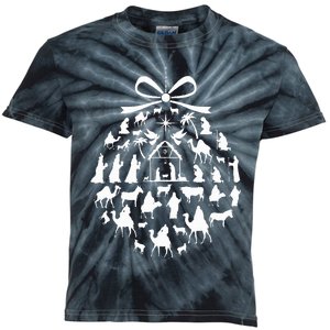 christmas nativity scene ornament  Kids Tie-Dye T-Shirt