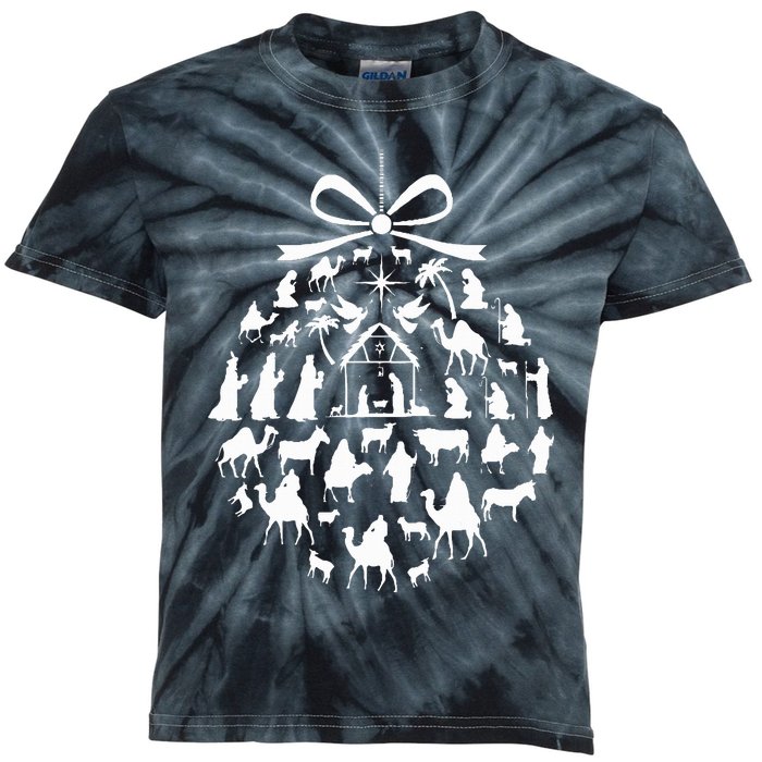 christmas nativity scene ornament  Kids Tie-Dye T-Shirt