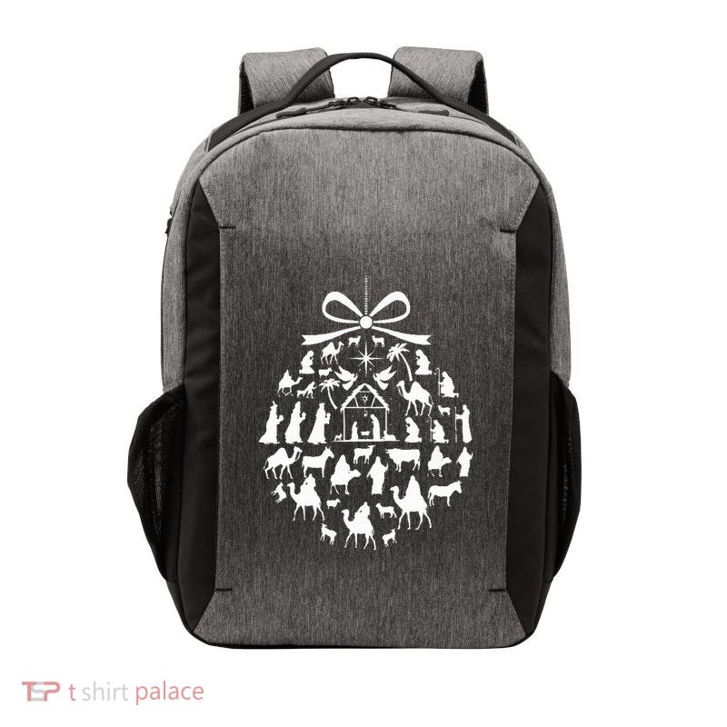 christmas nativity scene ornament  Vector Backpack