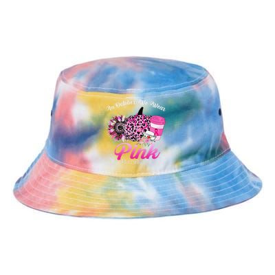 Cute Nurse Scrub Life In October We Wear Pin.K Breast Cancer Tie Dye Newport Bucket Hat