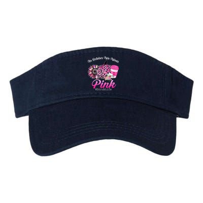 Cute Nurse Scrub Life In October We Wear Pin.K Breast Cancer Valucap Bio-Washed Visor