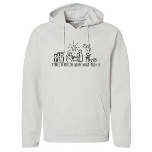 Christian Nativity Scene Performance Fleece Hoodie