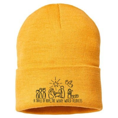 Christian Nativity Scene Sustainable Knit Beanie