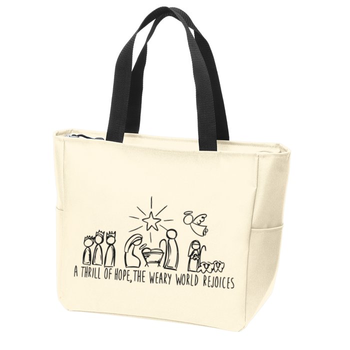 Christian Nativity Scene Zip Tote Bag