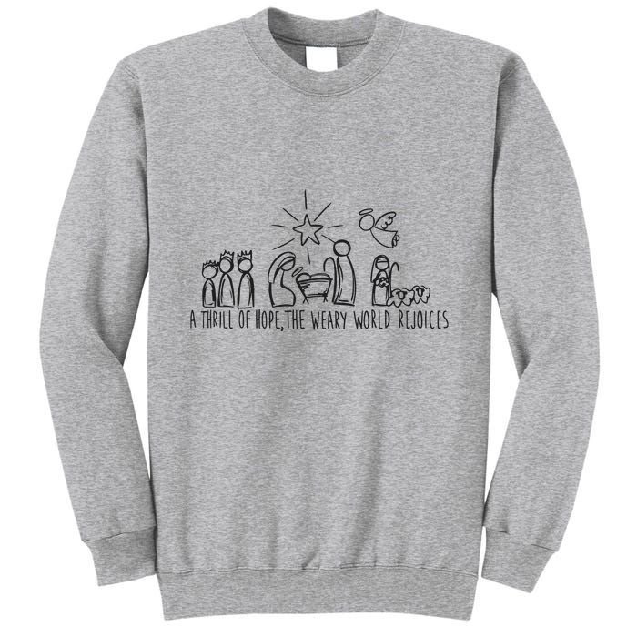 Christian Nativity Scene Tall Sweatshirt