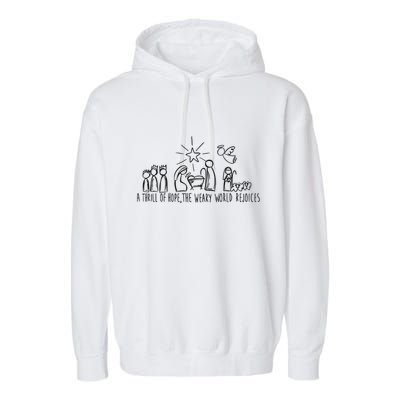 Christian Nativity Scene Garment-Dyed Fleece Hoodie