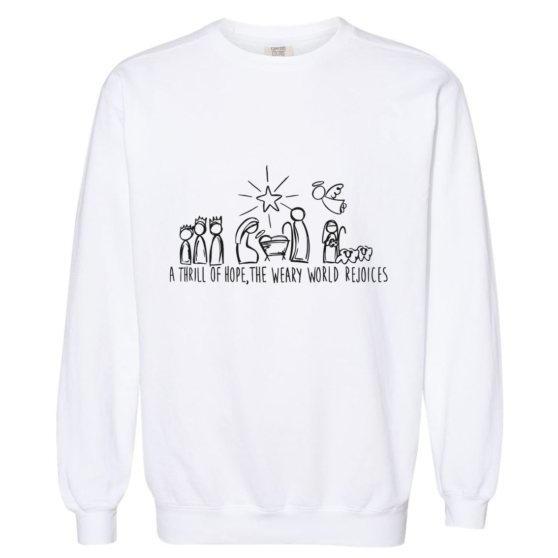 Christian Nativity Scene Garment-Dyed Sweatshirt