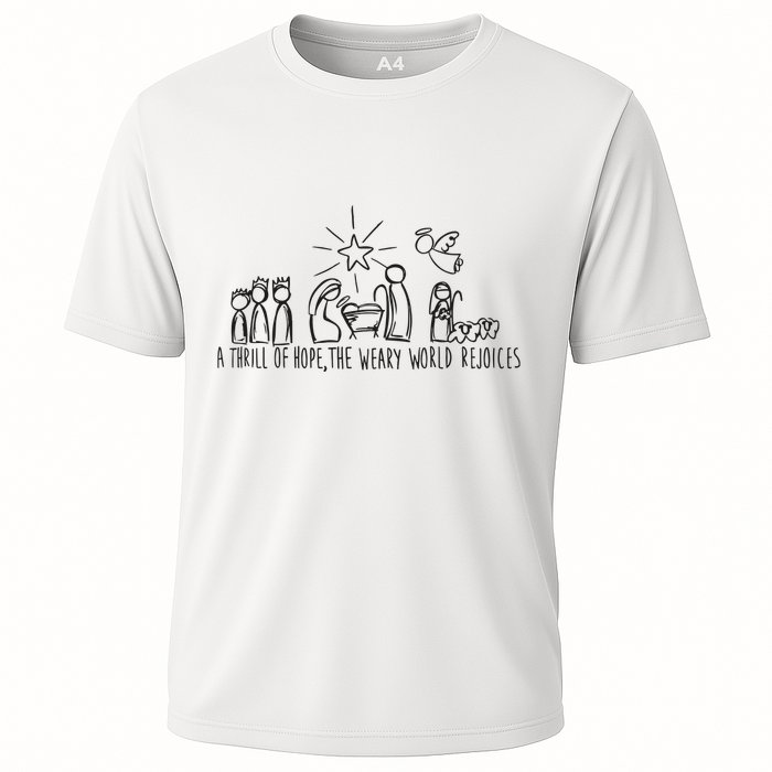Christian Nativity Scene Cooling Performance Crew T-Shirt