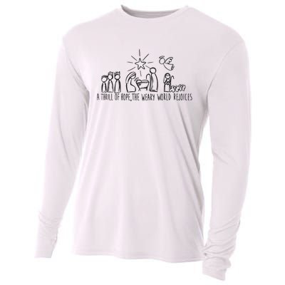 Christian Nativity Scene Cooling Performance Long Sleeve Crew