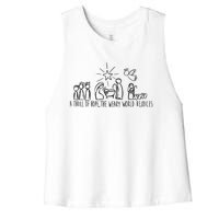 Christian Nativity Scene Women's Racerback Cropped Tank