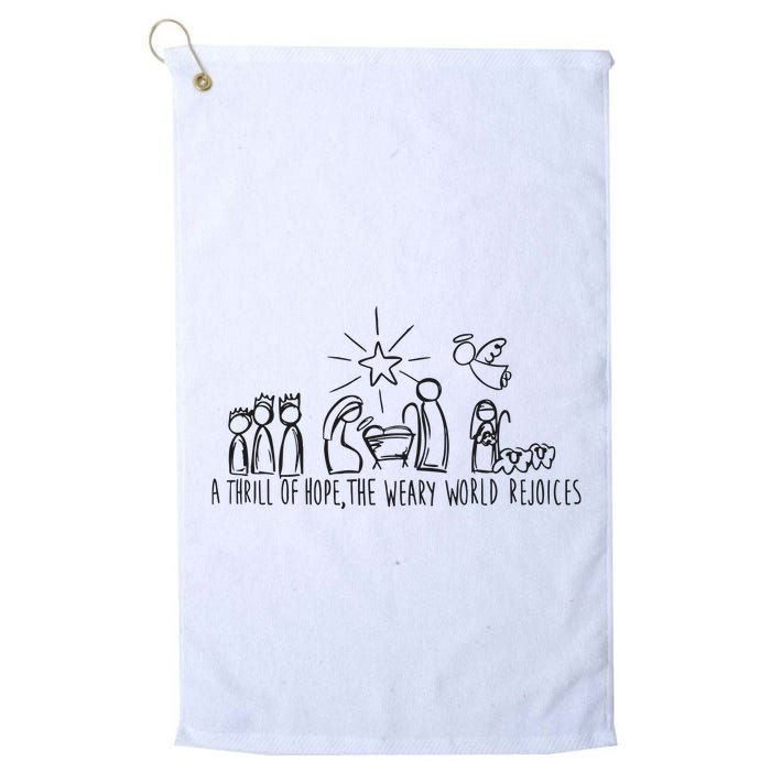 Christian Nativity Scene Golf Towel