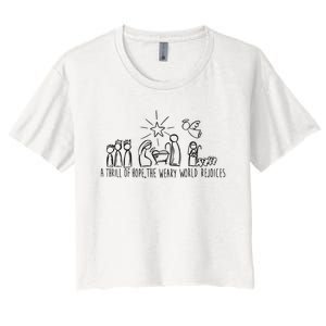 Christian Nativity Scene Women's Crop Top Tee