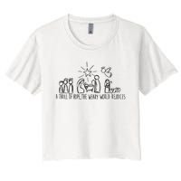 Christian Nativity Scene Women's Crop Top Tee