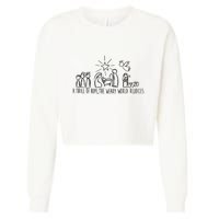 Christian Nativity Scene Cropped Pullover Crew