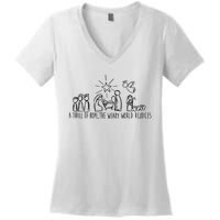 Christian Nativity Scene Women's V-Neck T-Shirt