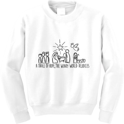 Christian Nativity Scene Kids Sweatshirt
