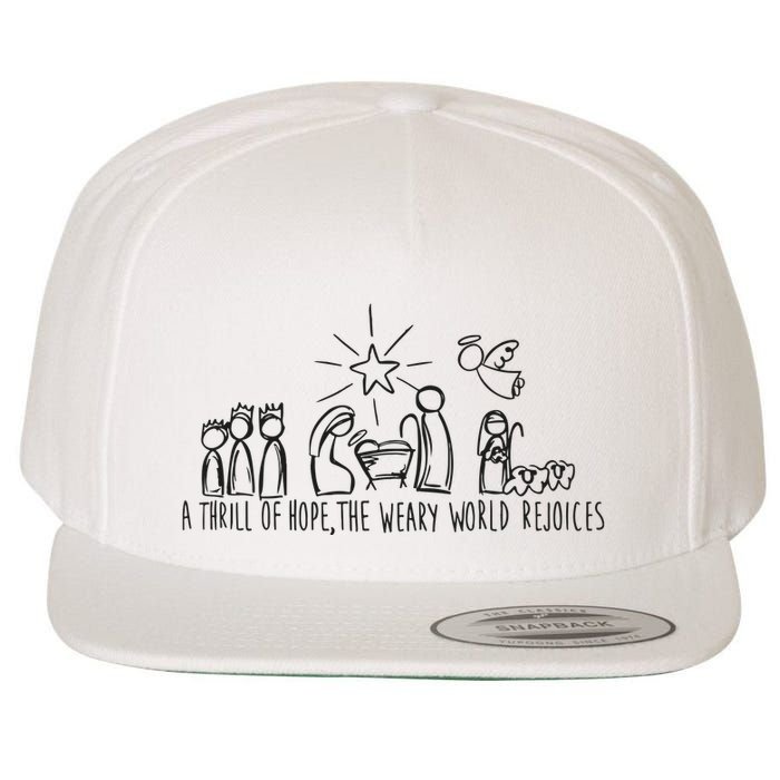Christian Nativity Scene Wool Snapback Cap