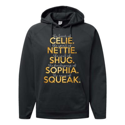 Celie Nettie Shug Sophia Squeak Performance Fleece Hoodie