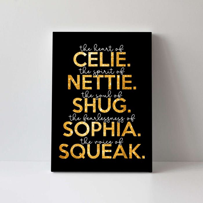 Celie Nettie Shug Sophia Squeak Canvas