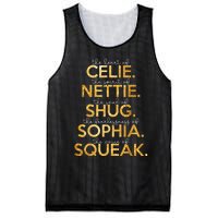 Celie Nettie Shug Sophia Squeak Mesh Reversible Basketball Jersey Tank