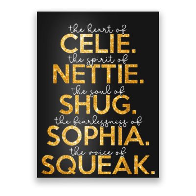 Celie Nettie Shug Sophia Squeak Poster