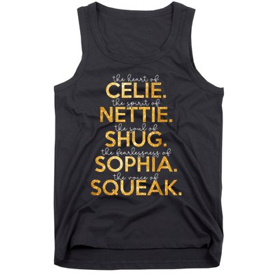 Celie Nettie Shug Sophia Squeak Tank Top