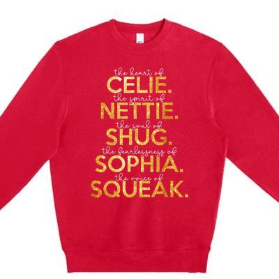 Celie Nettie Shug Sophia Squeak Premium Crewneck Sweatshirt