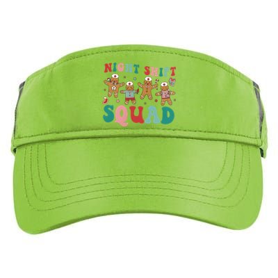 Christmas Night Shift Squad Funny Xmas Squad Gingerbread Cookie Adult Drive Performance Visor