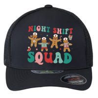 Christmas Night Shift Squad Funny Xmas Squad Gingerbread Cookie Flexfit Unipanel Trucker Cap