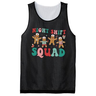 Christmas Night Shift Squad Funny Xmas Squad Gingerbread Cookie Mesh Reversible Basketball Jersey Tank