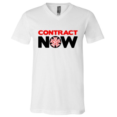 Contract Now Snl Trendy Design V-Neck T-Shirt